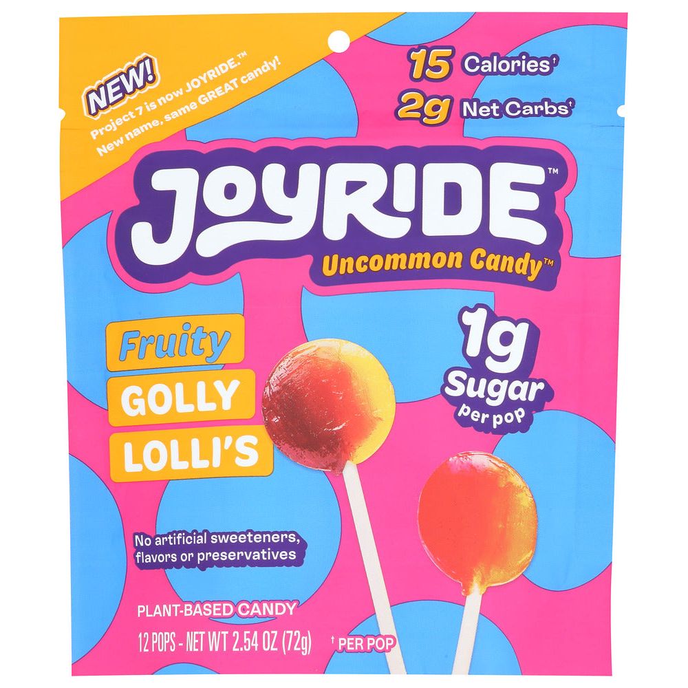 JOYRIDE: Fruity Golly Lollis Candy, 2.54 oz - #tag1# - #tag2#