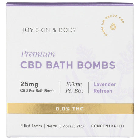JOY ORGANICS: Lavender CBD Bath Bombs, 3.2 oz - #tag1# - #tag2#