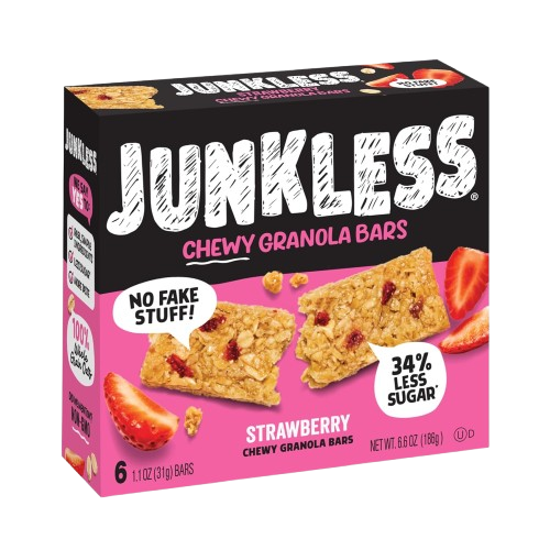 JUNKLESS: Strawberry Chewy Granola Bars, 6.6 oz - #tag1# - #tag2#