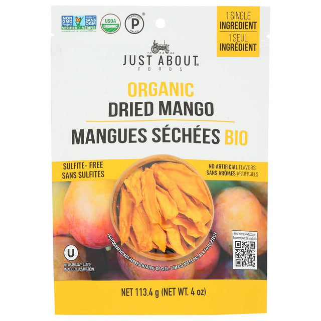 JUST ABOUT FOODS: Organic Dried Mango, 4 oz - #tag1# - #tag2#