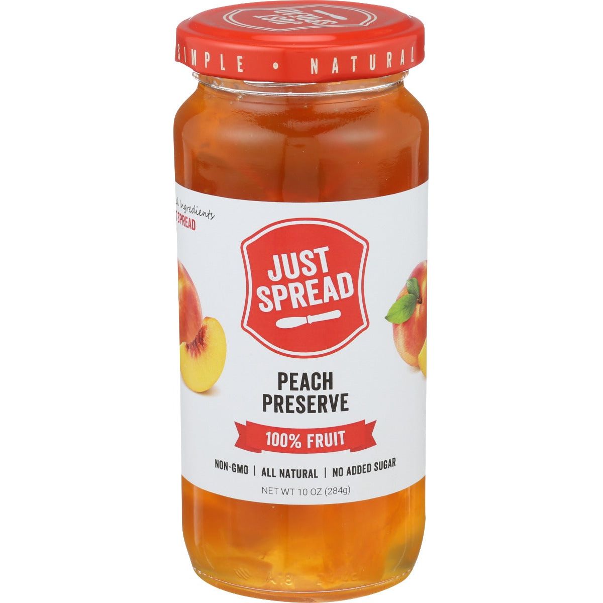 JUST SPREAD: Peach Fruit Preserve, 10 oz - #tag1# - #tag2#