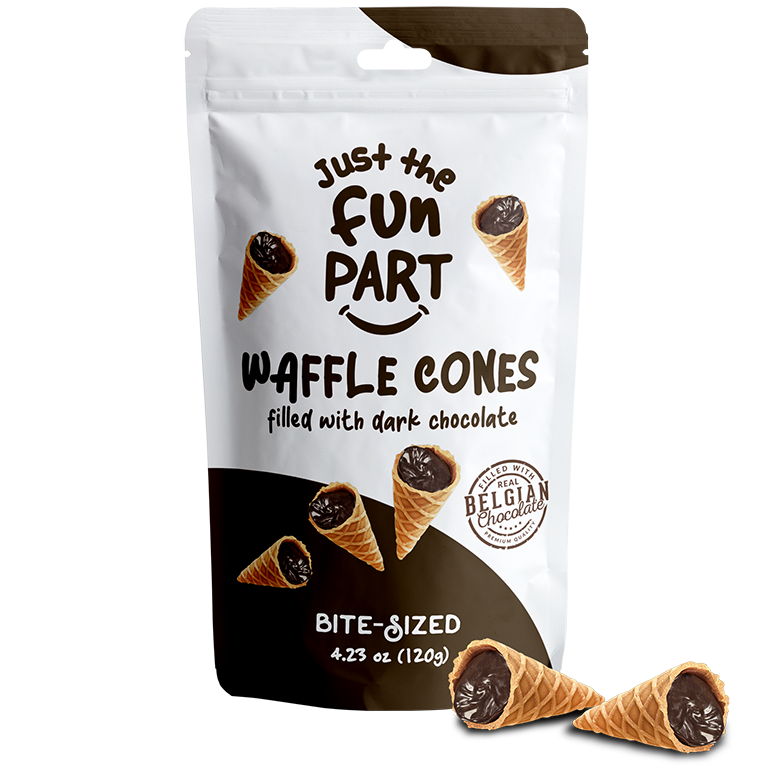 JUST THE FUN PART: Waffle Cone Mini Dk Choc, 4.23 oz - #tag1# - #tag2#