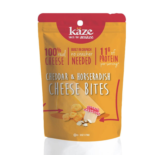 KAZE: Cheese Bites Cheddar Horseradish Snack, 6 oz - #tag1# - #tag2#