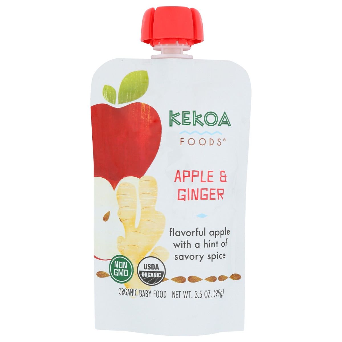 KEKOA: Apple And Ginger Squeeze Pouch, 3.5 oz - #tag1# - #tag2#