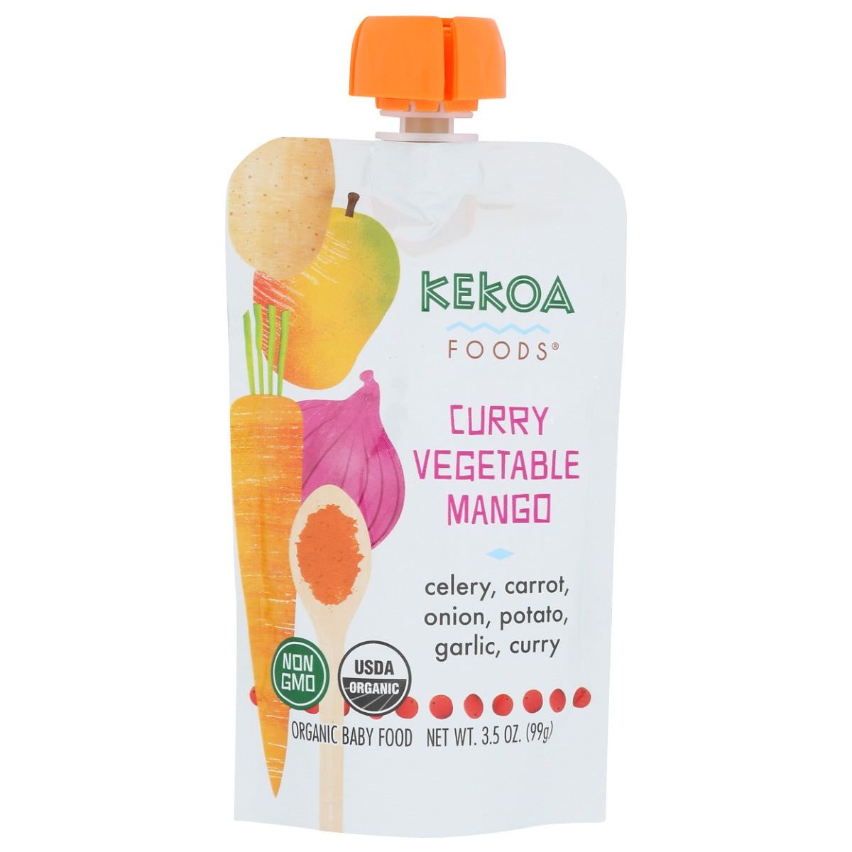 KEKOA: Curry Vegetable Mango Squeeze Pouch, 3.5 oz - #tag1# - #tag2#