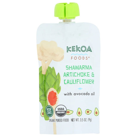 KEKOA: Shawarma Artichoke And Cauliflower Squeeze Pouch, 3.5 oz - #tag1# - #tag2#