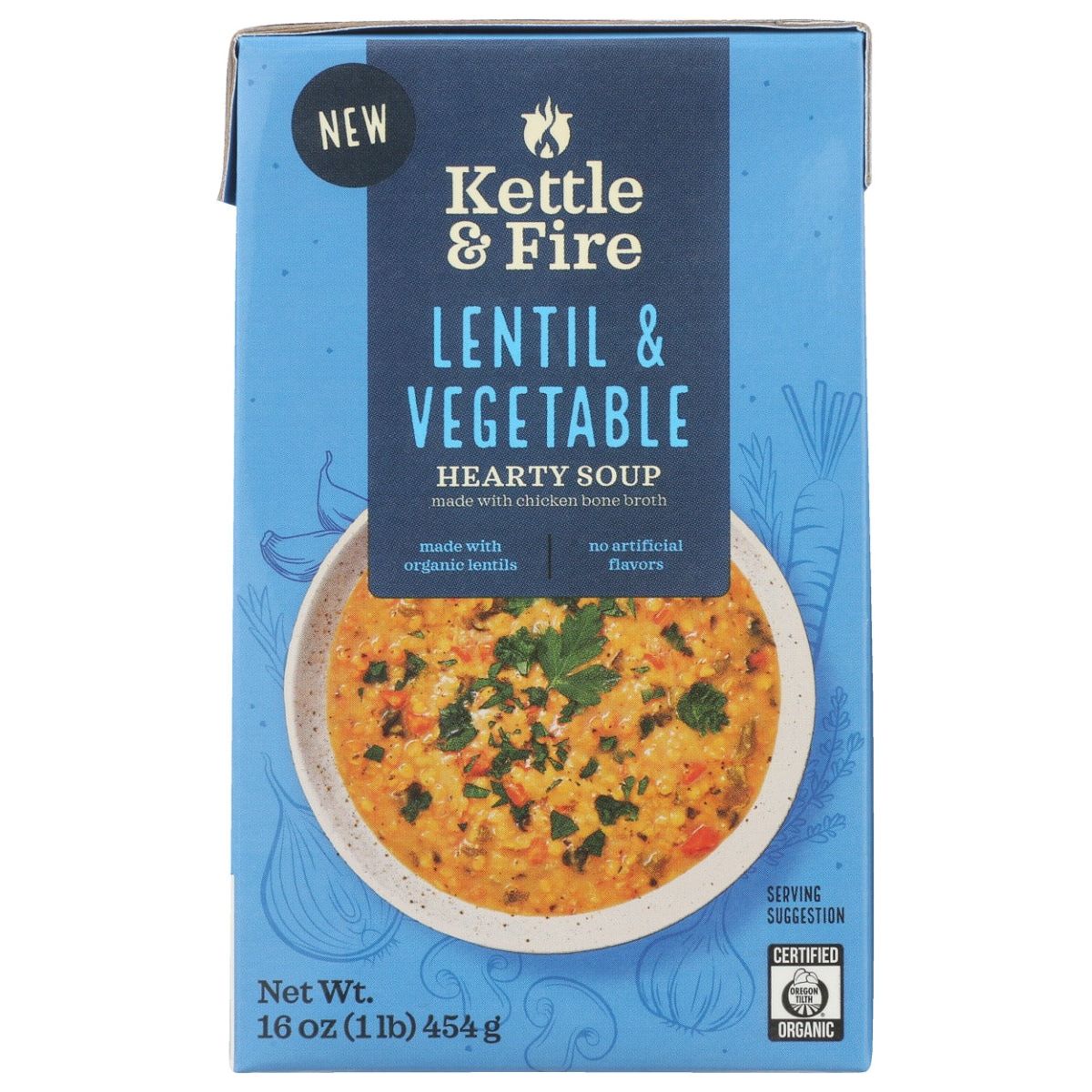 KETTLE AND FIRE: Soup Lentil and Vegetable, 16 oz - #tag1# - #tag2#