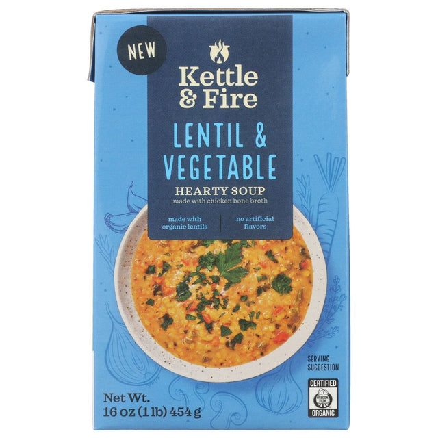 KETTLE AND FIRE: Soup Lentil and Vegetable, 16 oz - #tag1# - #tag2#