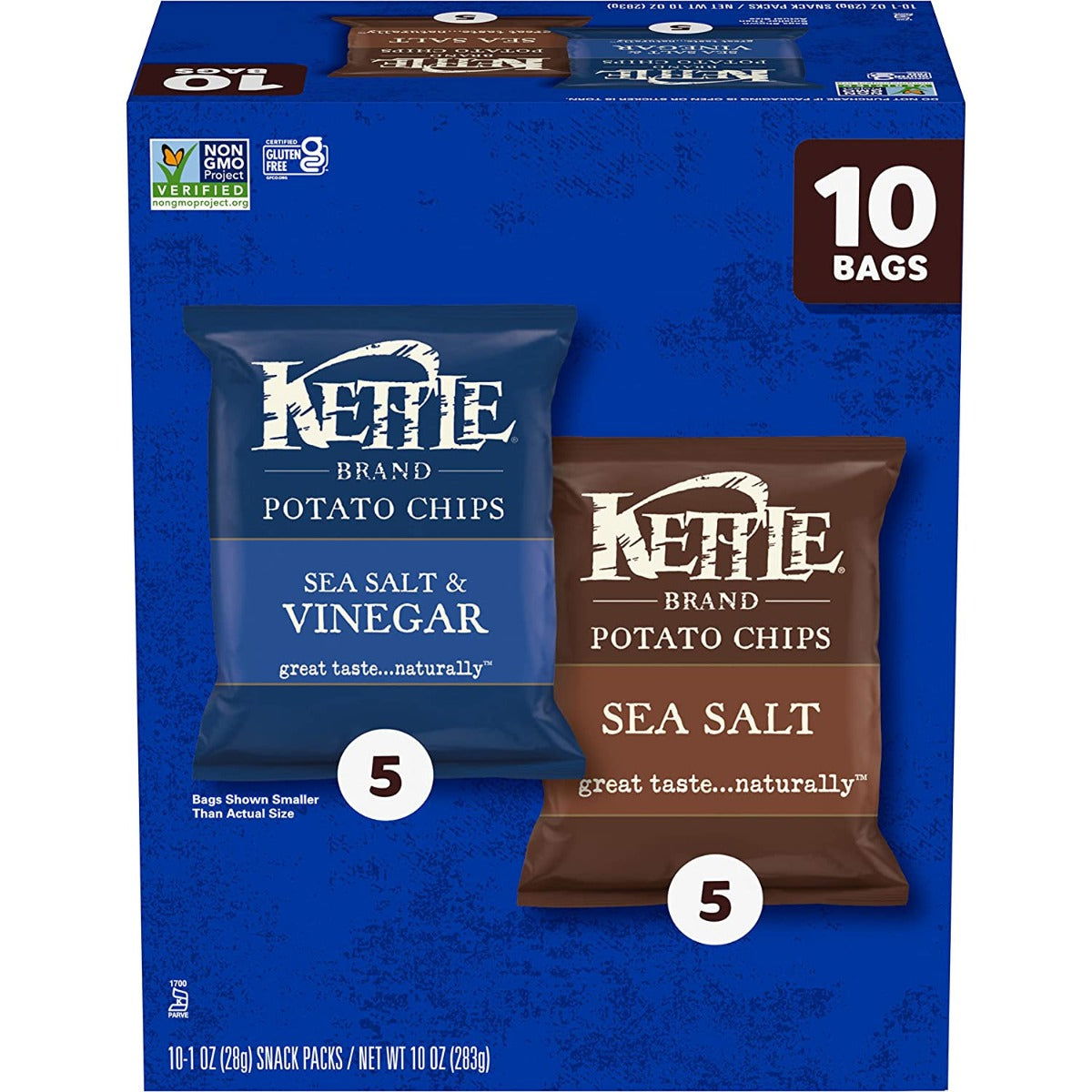 KETTLE FOODS: Variety Pack of Sea Salt and Vinegar Potato Chips 10ct, 10 oz - #tag1# - #tag2#