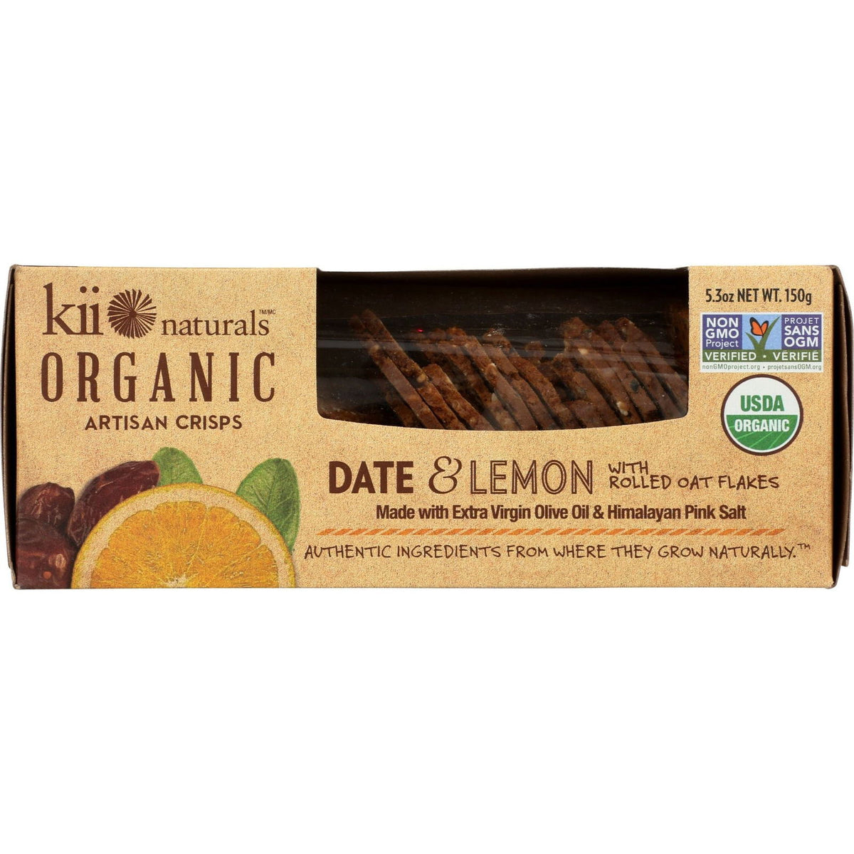 KII NATURALS: Crisps Date & Lemon, 5.3 oz - #tag1# - #tag2#