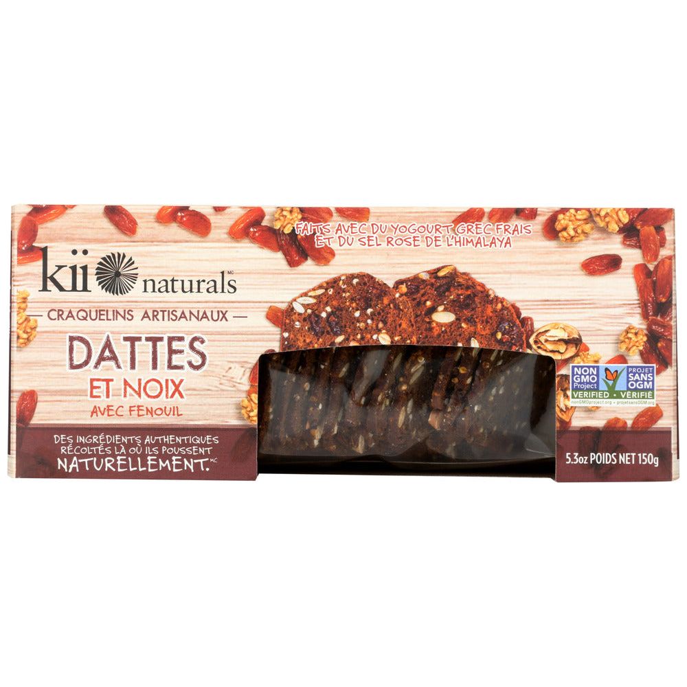KII NATURALS: Date & Walnut Crisps, 5.3 oz - #tag1# - #tag2#