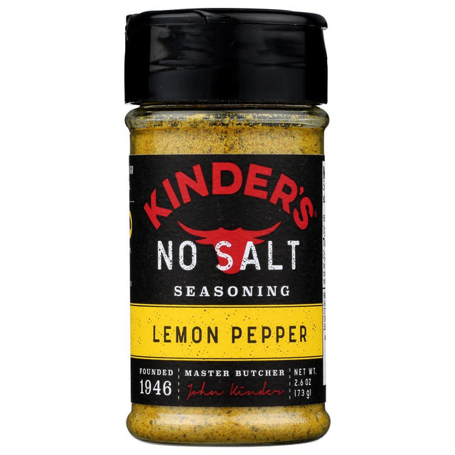KINDERS: Spice No Salt Lemon Pepper, 2.6 OZ - #tag1# - #tag2#