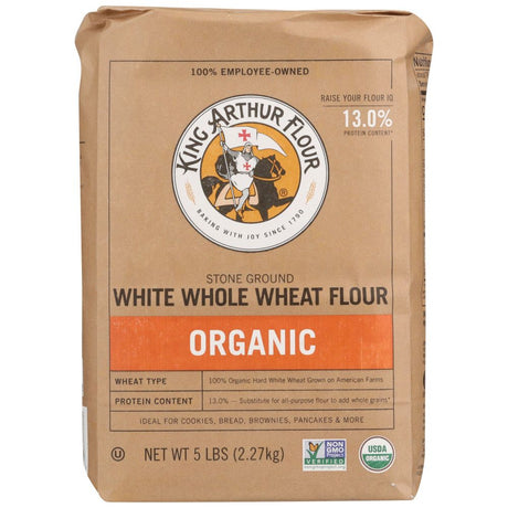 KING ARTHUR: Organic White Whole Wheat Flour, 5 lb - #tag1# - #tag2#
