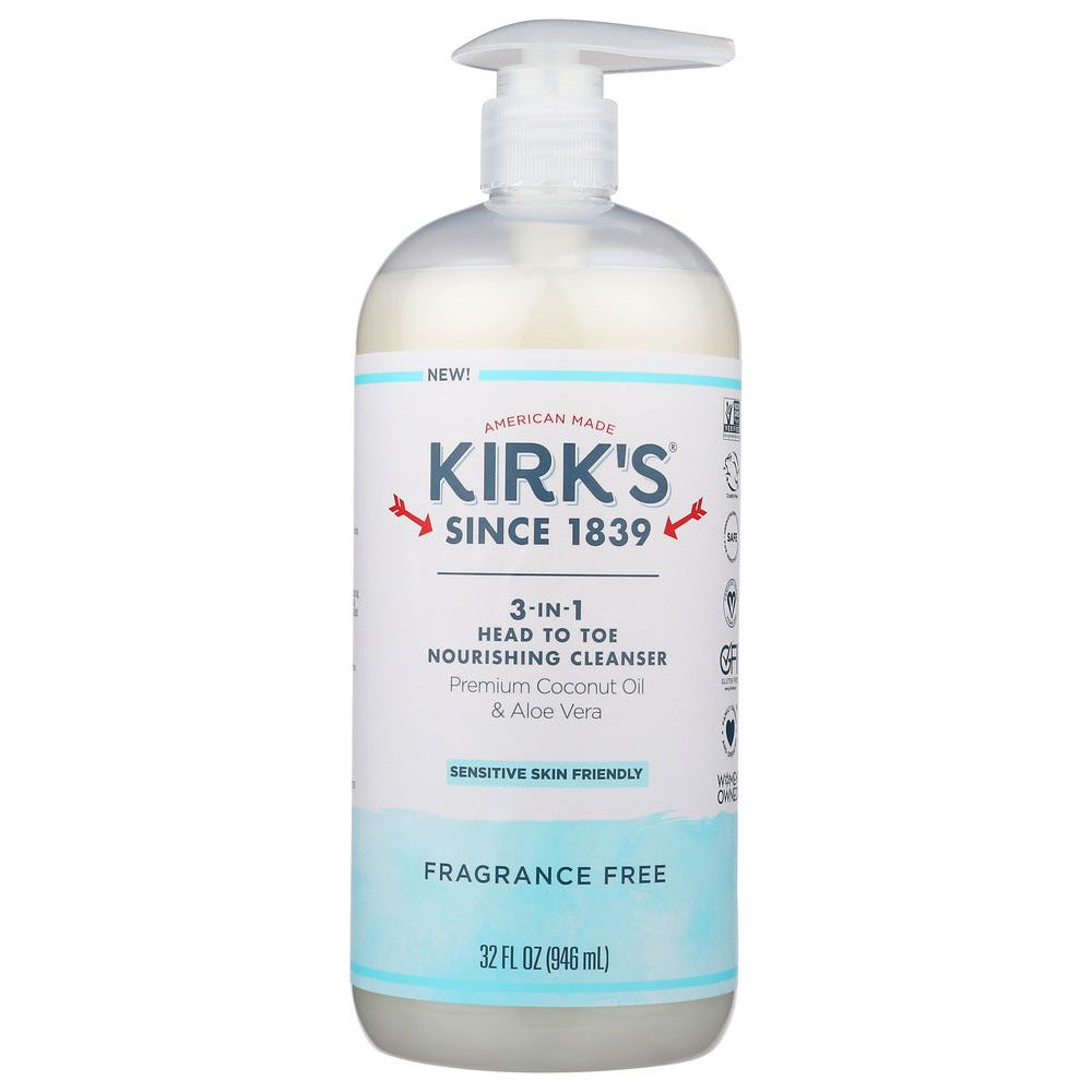 KIRKS: Cleanser 3in1 Frag Free, 32 fo - #tag1# - #tag2#