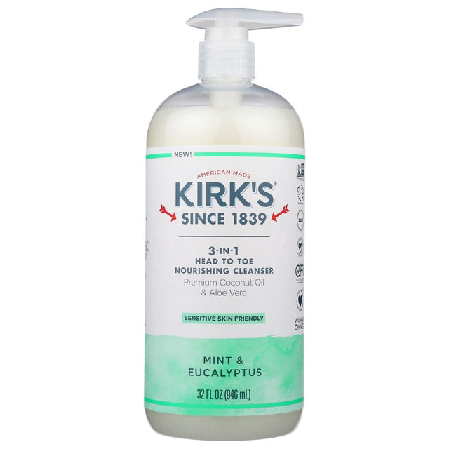 KIRKS: Cleanser 3in1 Mint Eucaly, 32 fo - #tag1# - #tag2#