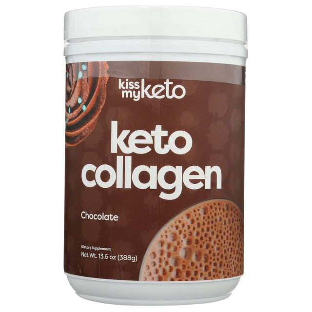 KISS MY KETO: Keto Collagen Powder Chocolate, 13.6 oz - #tag1# - #tag2#