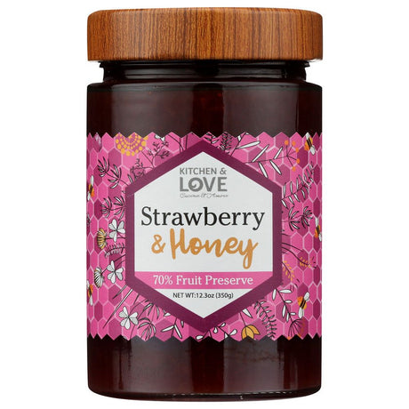 KITCHEN AND LOVE: Preserve Strawberry Honey, 12.3 oz - #tag1# - #tag2#