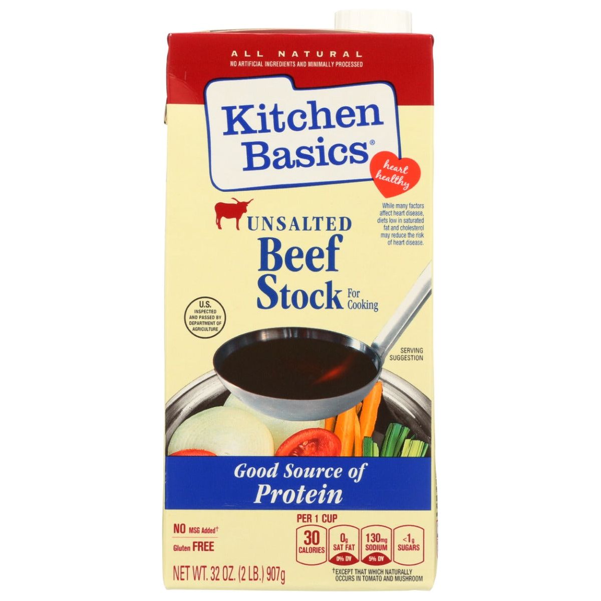 KITCHEN BASICS: Unsalted Beef Stock, 32 oz - #tag1# - #tag2#