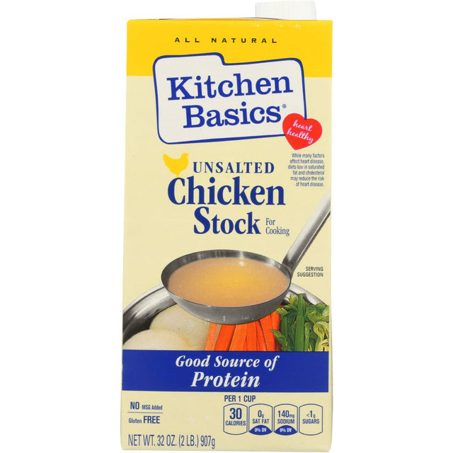 KITCHEN BASICS: Unsalted Chicken Cooking Stock, 32 Oz - #tag1# - #tag2#