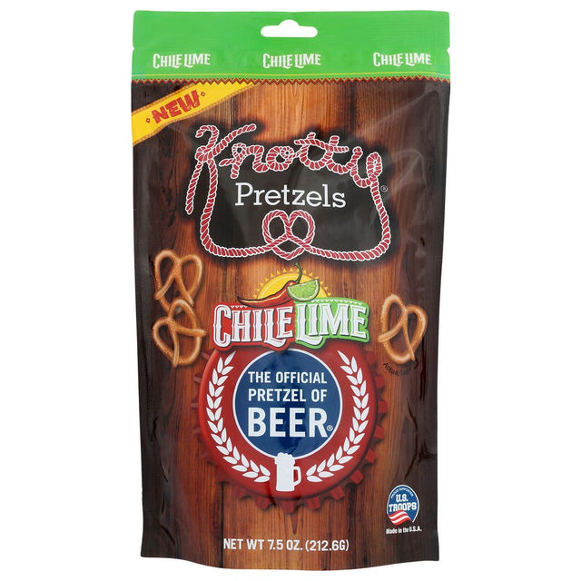 KNOTTY PRETZELS: Chile Lime Pretzels, 7.5 oz - #tag1# - #tag2#
