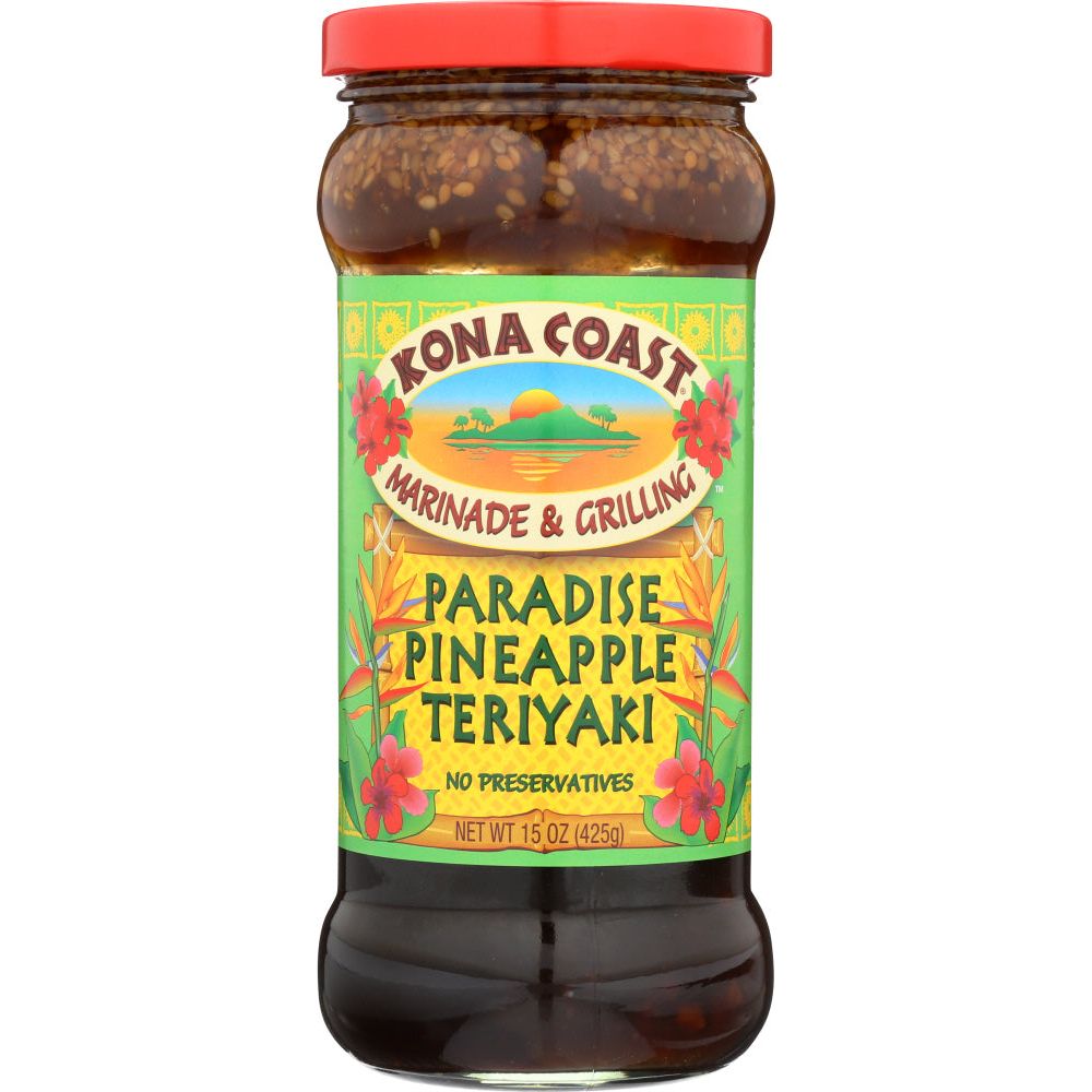 KONA COAST: Marinade & Grilling Sauce Paradise Pineapple Teriyaki, 15 oz - #tag1# - #tag2#