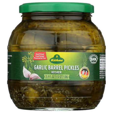 KUHNE: Garlic Barrel Pickles, 34.2 oz - #tag1# - #tag2#
