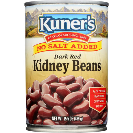 KUNERS: Kidney Beans Dark Red No Salt Added, 15.5 oz - #tag1# - #tag2#
