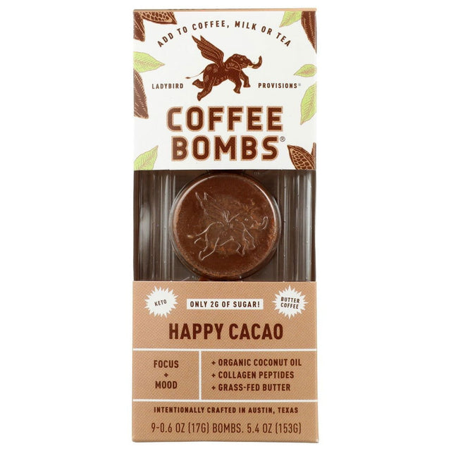 LADYBIRD PROVISIONS: Coffee Bombs Happy Cacao, 5.4 oz - #tag1# - #tag2#