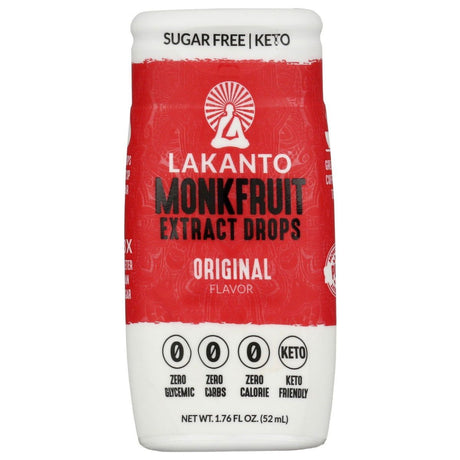 LAKANTO: Liquid Monk Fruit Sweetener Extract Drops Original, 1.76 oz - Sunshine Co Op. - #tag1# - #tag2# - #tag3# - #tag4#