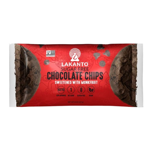 LAKANTO: Sugar Free Chocolate Chips, 8 oz - #tag1# - #tag2#