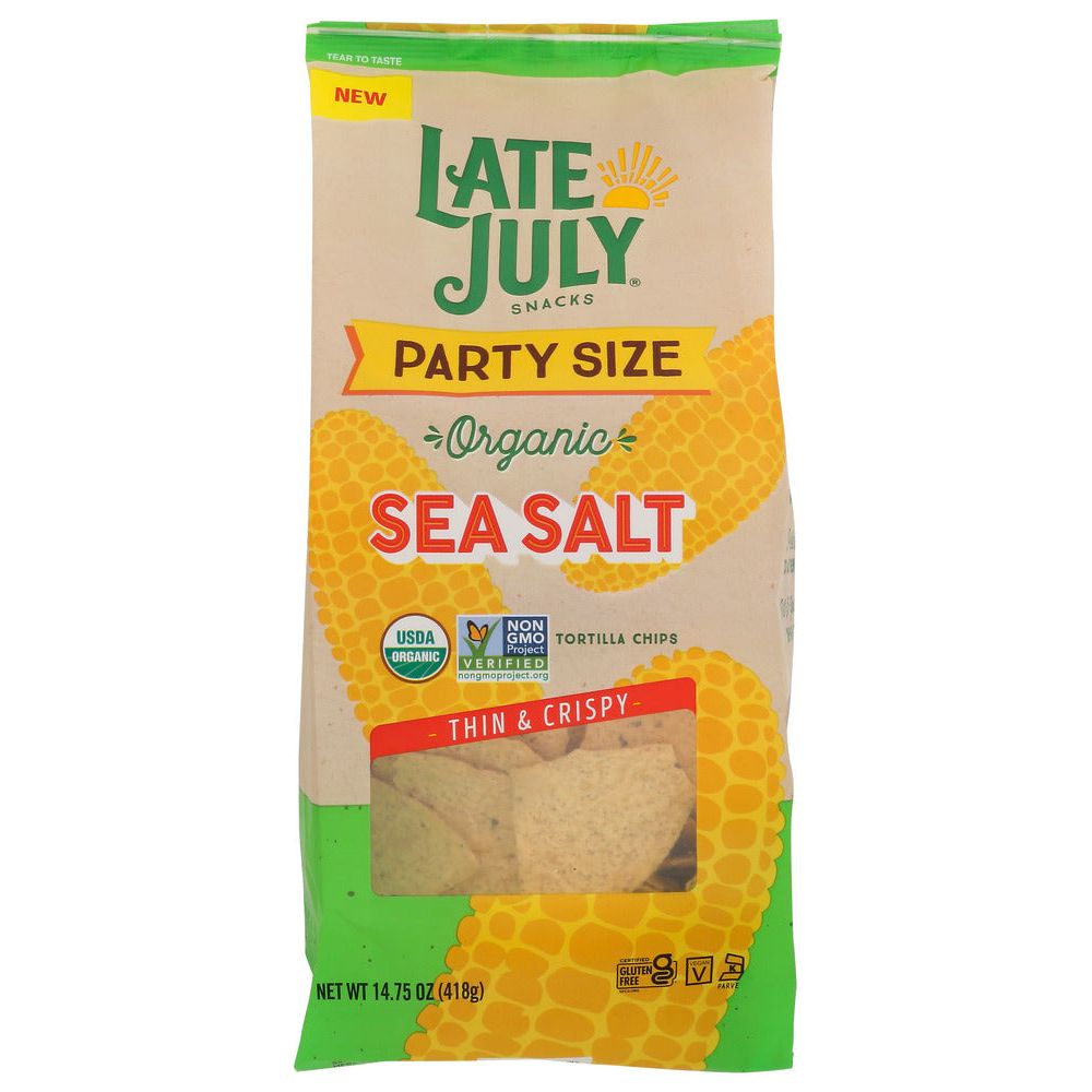LATE JULY: Organic Restaurant Style Sea Salt Tortilla Chips, 14.75 oz - #tag1# - #tag2#