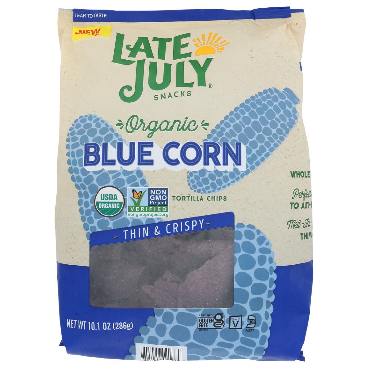 LATE JULY: Restaurant Style Blue Corn Tortilla Chips, 10.1 oz - #tag1# - #tag2#