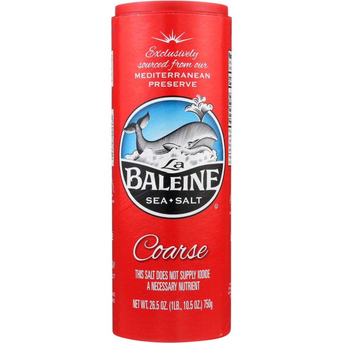 LA BALEINE: Sea Salt Coarse, 26.5 oz - Sunshine Co Op. - #tag1# - #tag2# - #tag3# - #tag4#
