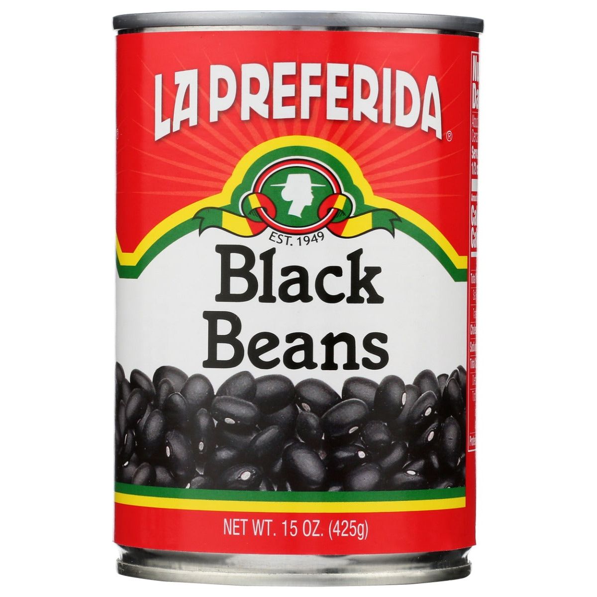 LA PREFERIDA: Bean Black Canned, 15 oz - #tag1# - #tag2#