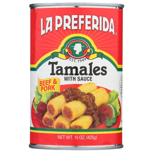 LA PREFERIDA: Beef Pork Tamales, 15 oz - #tag1# - #tag2#