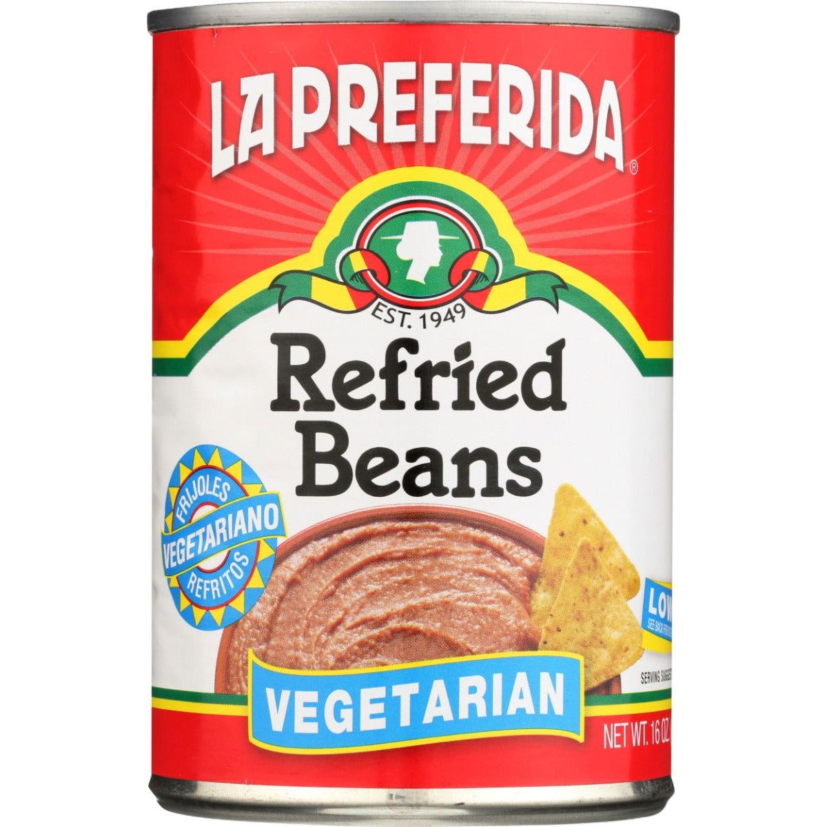 LA PREFERIDA: Refried Beans Vegetarian Low Fat, 16 oz - Sunshine Co Op. - #tag1# - #tag2# - #tag3# - #tag4#