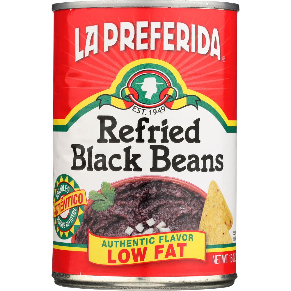 LA PREFERIDA: Refried Black Beans Authentic Flavor 99% Fat Free, 16 oz - #tag1# - #tag2#