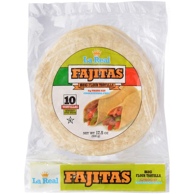 LA REAL: Fajitas Big Flour Tortilla, 17.5 oz - #tag1# - #tag2#