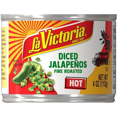 LA VICTORIA: Fire Roasted Diced Jalapenos Hot, 4 oz - #tag1# - #tag2#