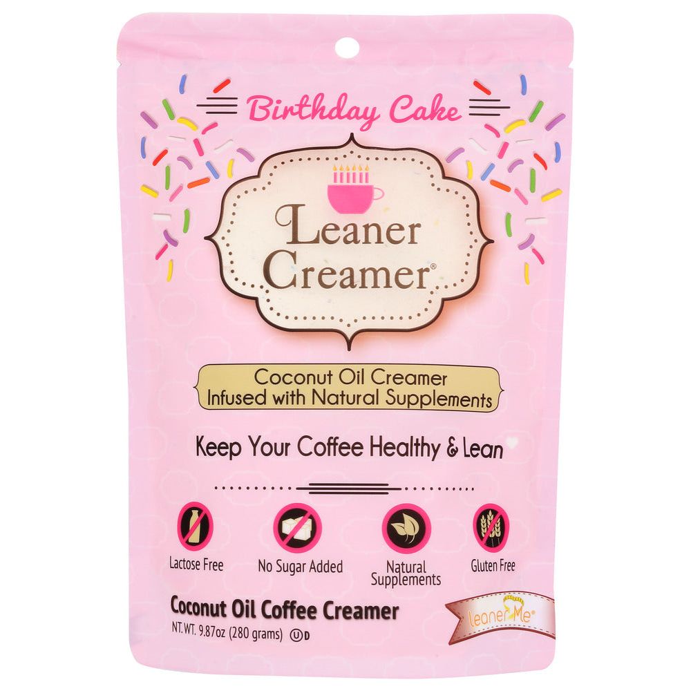 LEANER CREAMER: Birthday Cake Creamer, 9.87 oz - #tag1# - #tag2#