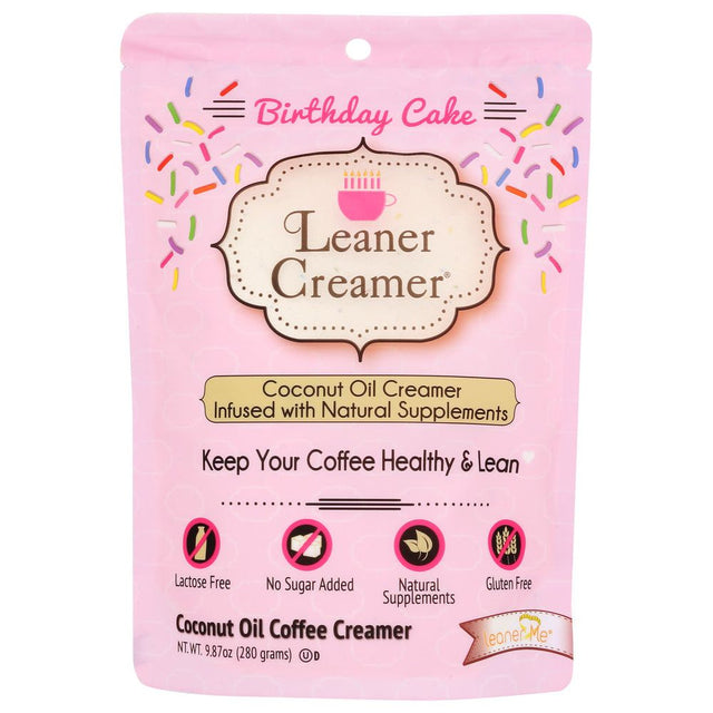 LEANER CREAMER: Birthday Cake Creamer, 9.87 oz - #tag1# - #tag2#