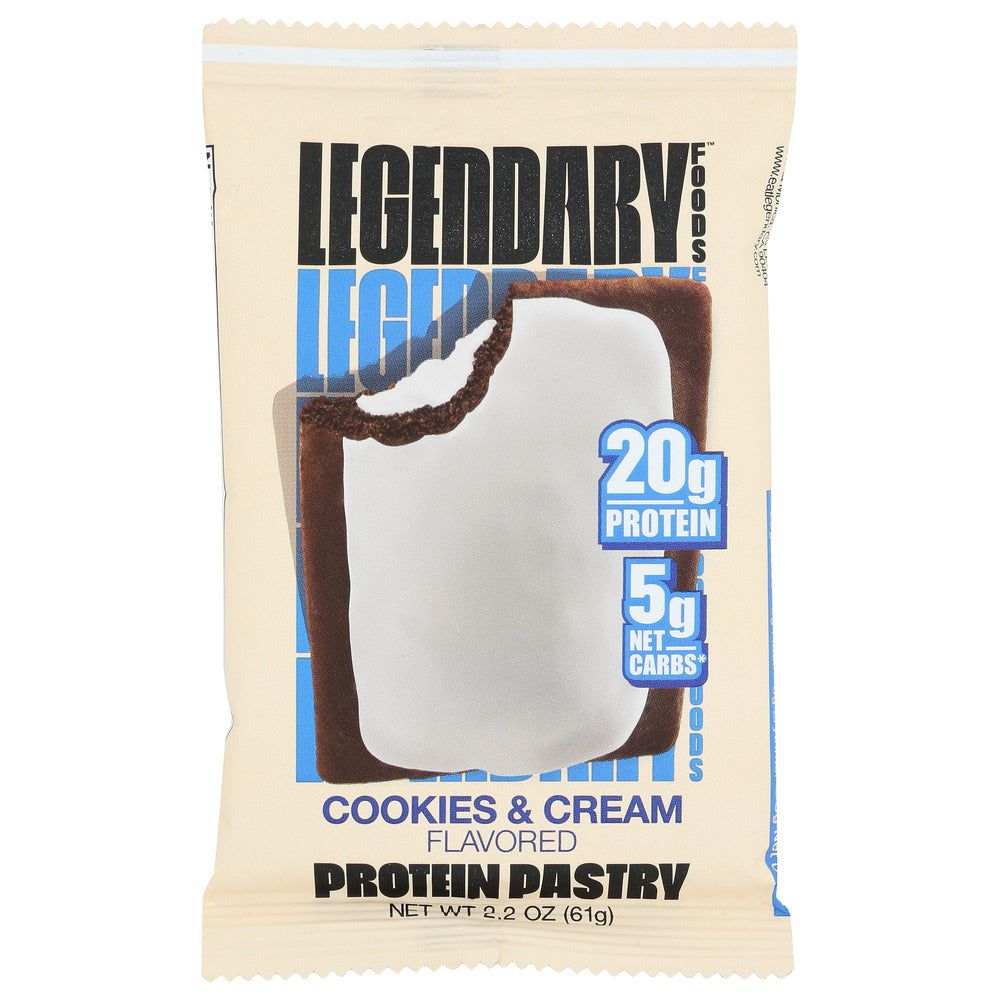 LEGENDARY FOODS: Cookies And Cream Tasty Pastry, 2.2 oz - #tag1# - #tag2#