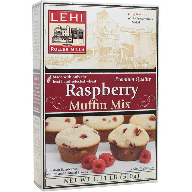 LEHI MILLS: Raspberry Muffin Mix, 18 oz - #tag1# - #tag2#