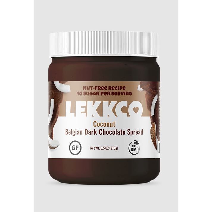 LEKKCO: Coconut Belgian Dark Chocolate Spread, 9.5 oz - #tag1# - #tag2#