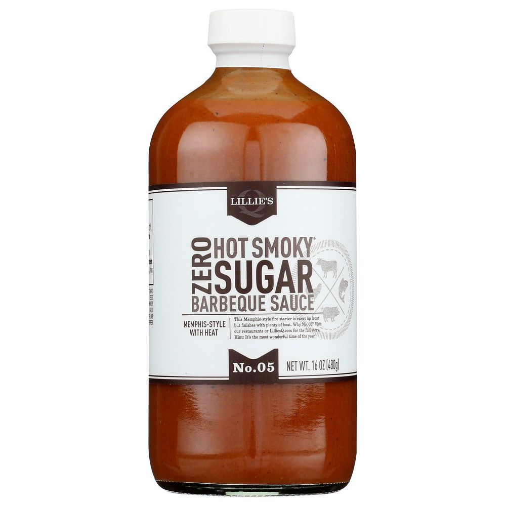 LILLIES Q: Sauce Hot Smoky 0 Sgr, 16 OZ - #tag1# - #tag2#