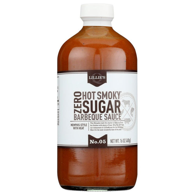 LILLIES Q: Sauce Hot Smoky 0 Sgr, 16 OZ - #tag1# - #tag2#