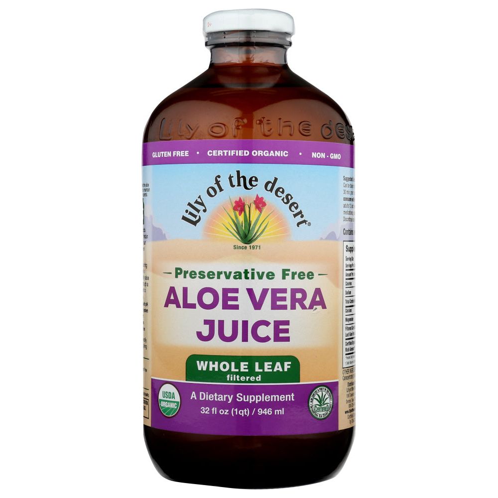 LILY OF THE DESERT: Organic Aloe Vera Juice Whole Leaf, 32 oz - #tag1# - #tag2#