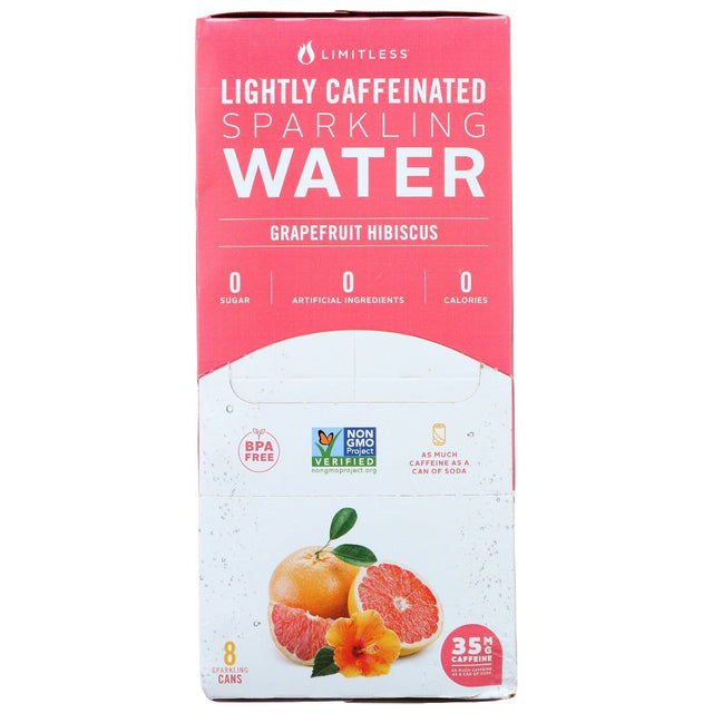 LIMITLESS: Grapefruit Hibiscus Sparkling Water 8 Pk, 96 fo - #tag1# - #tag2#
