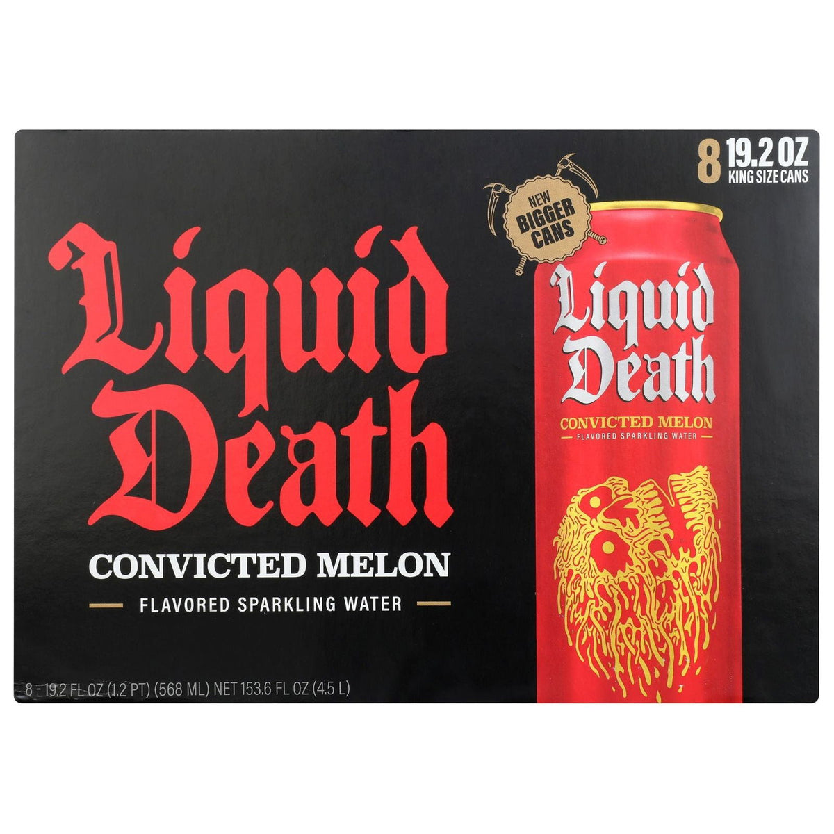 LIQUID DEATH: Convicted Melon Sparkling Water 8Pack, 153.6 fo - #tag1# - #tag2#