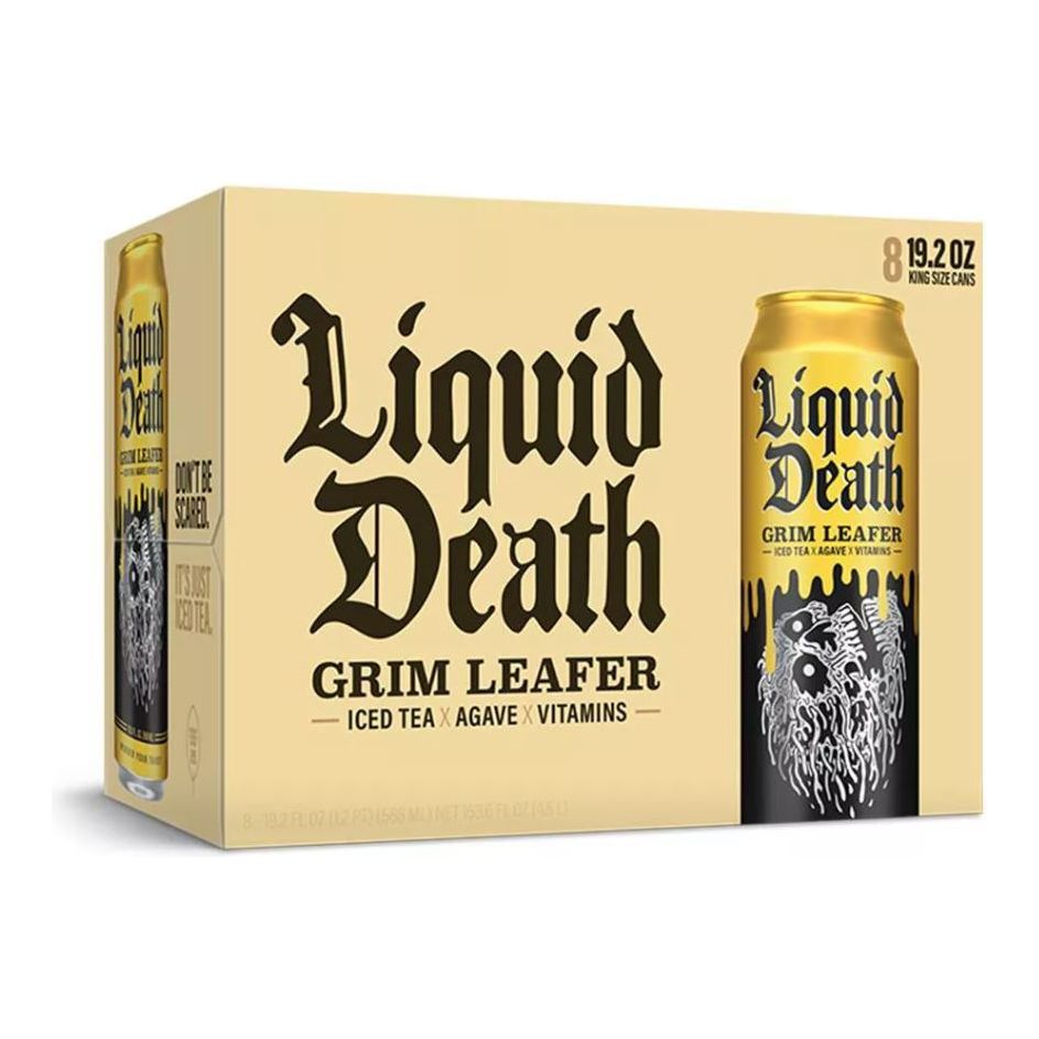 LIQUID DEATH: Grim Leafer Iced Tea 8pk, 153.6 fo - #tag1# - #tag2#